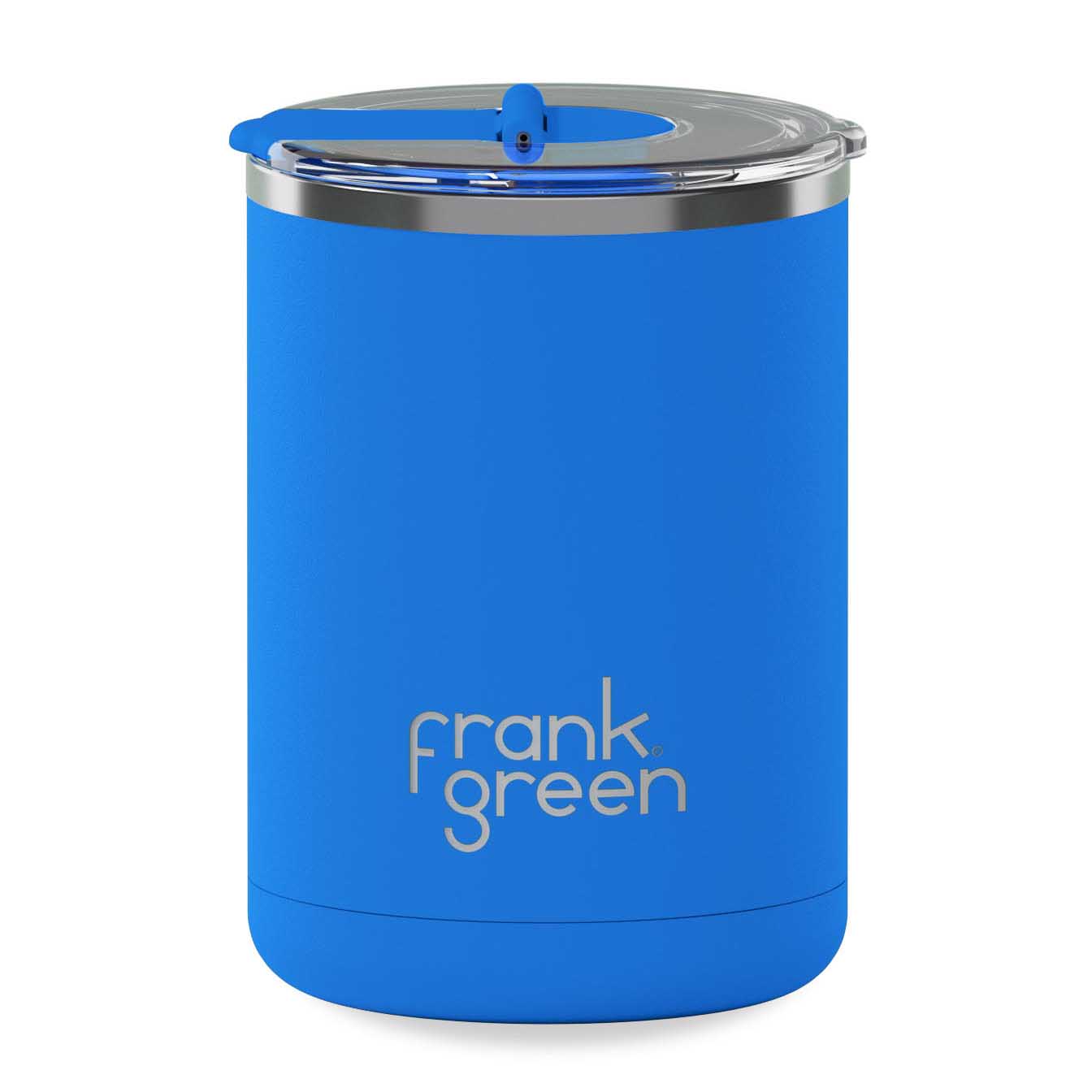 frank green 12oz Ceramic Cup With Hinged Lid Blue Lagoon